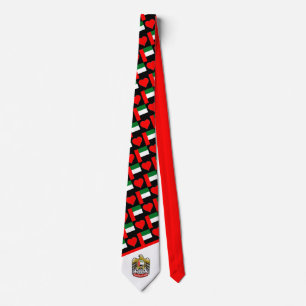 United Arab Emirates Flag and Coat of Arms UAE Tie