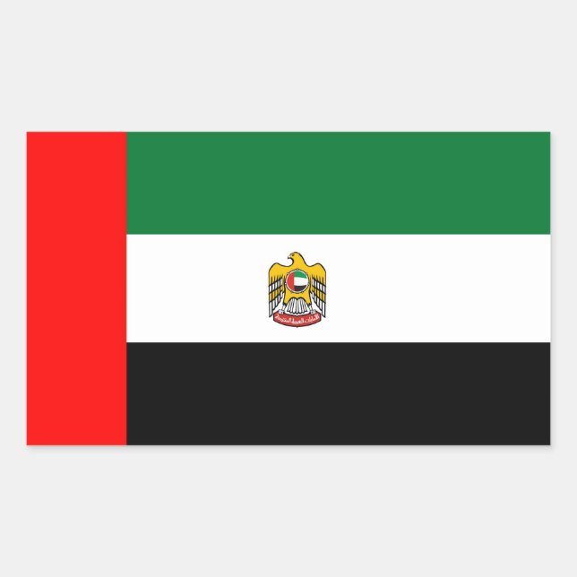 United Arab Emirates flag and emblem Sticker (Front)