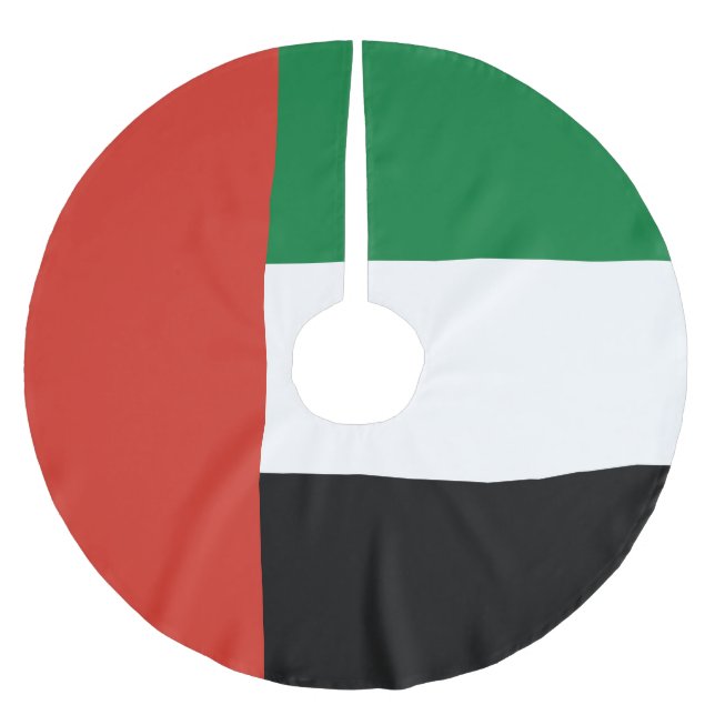 United Arab Emirates flag Brushed Polyester Tree Skirt (Front)