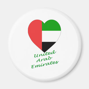 United Arab Emirates Flag Heart Magnet