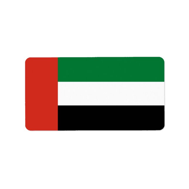 United Arab Emirates flag Label (Front)