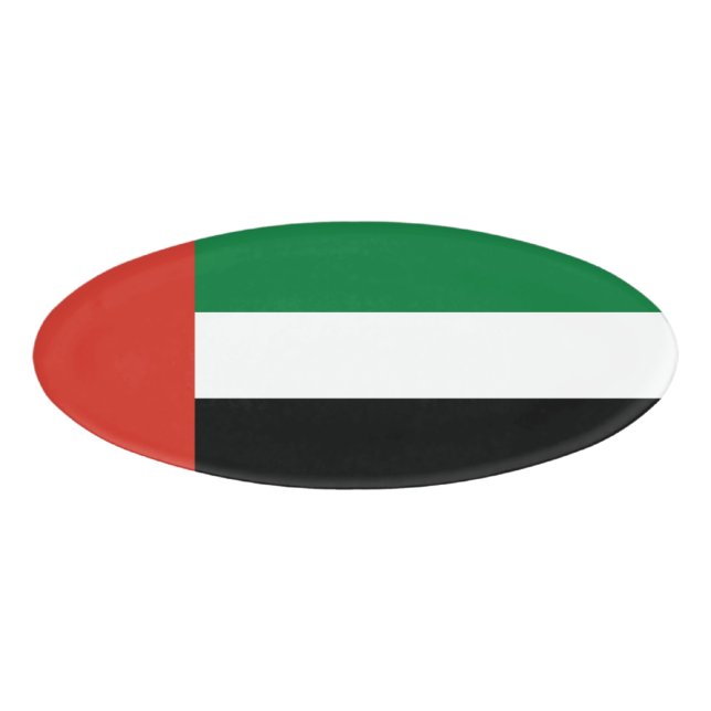 United Arab Emirates flag Name Tag (Front)