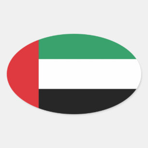 United Arab Emirates Flag Oval Sticker