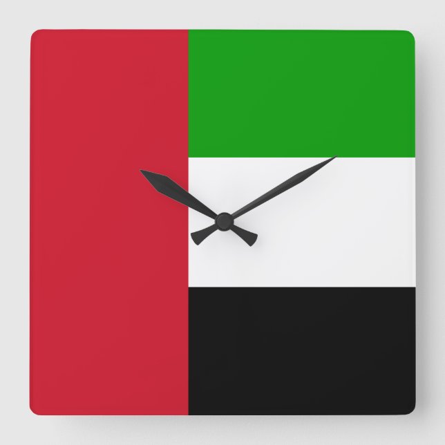 United Arab Emirates Flag Square Wall Clock (Front)