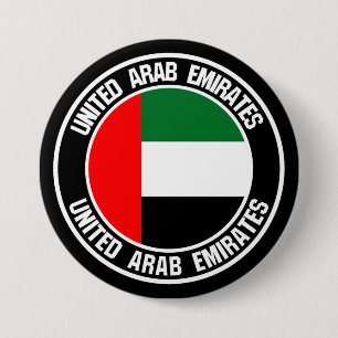 United Arab Emirates Round Emblem 3 Inch Round Button