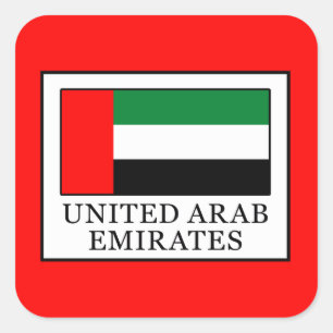 United Arab Emirates Square Sticker