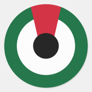 United Arab Emirates UAE country flag roundel symb Classic Round Sticker