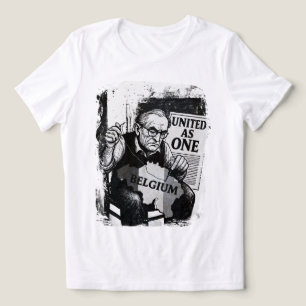 United As One – Belgium Black & White Art T-Shirt Tri-Blend Shirt