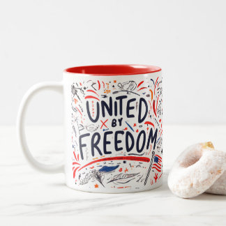 United by Freedom Two-Tone Coffee Mug