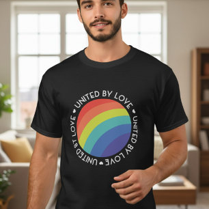 United By Love Lgbt Pride Gay Lesbian Rainbow T-Shirt