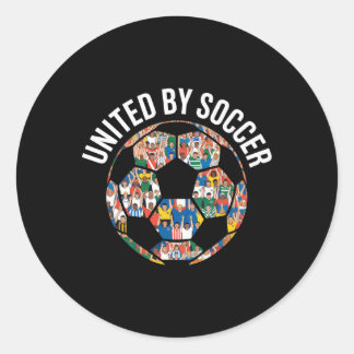 United By Soccer Multicultural Fan _3 Classic Round Sticker