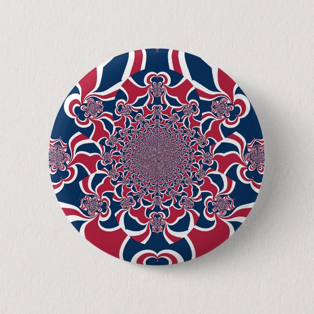 United Colours: Colourful Global Pattern 2 Inch Round Button (Front)