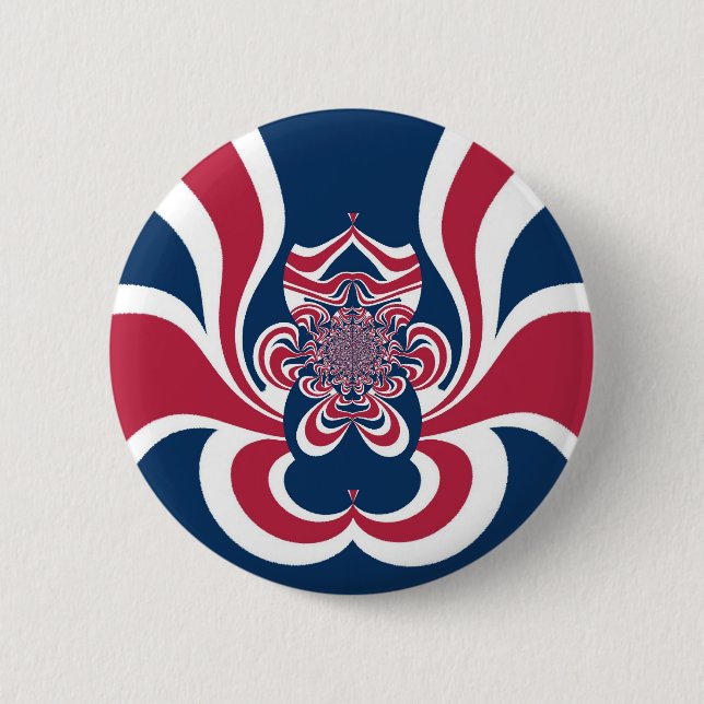 United Colours: Colourful Global Pattern 2 Inch Round Button (Front)