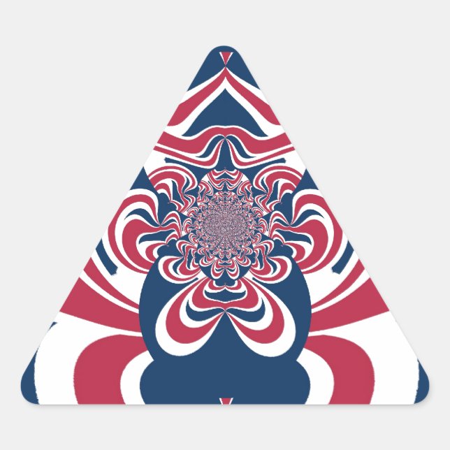 United Colours: Colourful Global Pattern Triangle Sticker (Front)