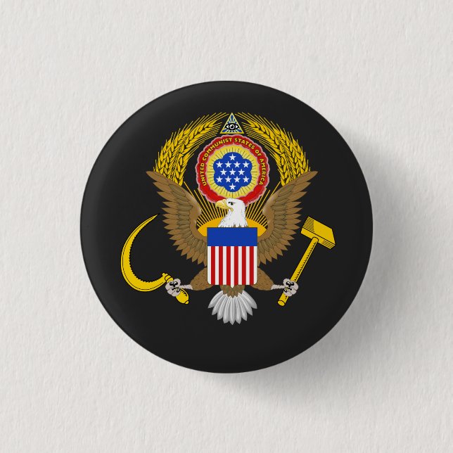 United Communist States of America 1 Inch Round Button (Front)
