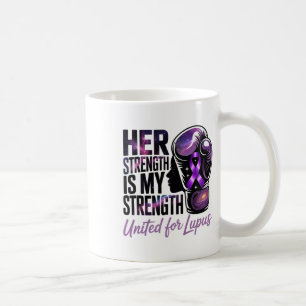 United For Lupus Purple Awareness Ribbon And Boxin Coffee Mug