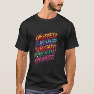 United front  print prond hearts T-Shirt