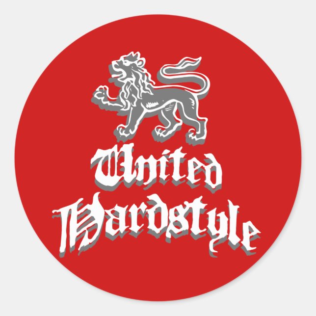 United Hardstyle Classic Round Sticker (Front)