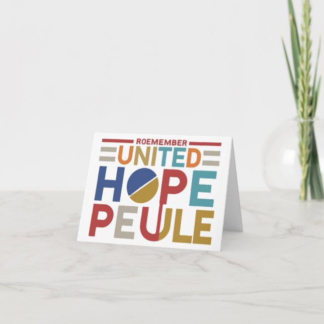 United Hope Proud People Thank You Card (Front)