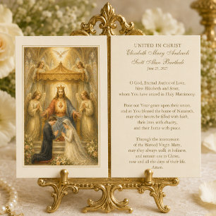 United in Christ Catholic Wedding Prayer Card