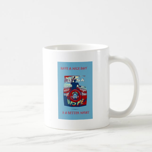 United in Hope: Stronger Together - USA Art Print  Coffee Mug (Right)