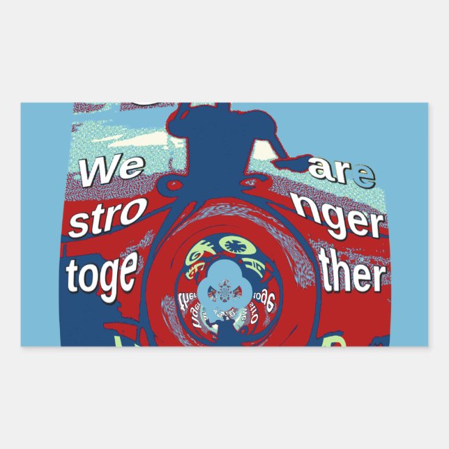 United in Hope: Stronger Together - USA Art Print  Sticker (Front)