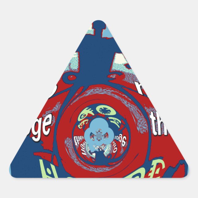 United in Hope: Stronger Together - USA Art Print  Triangle Sticker (Front)