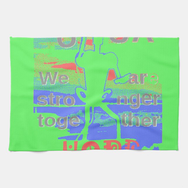 United in Hope: Stronger Together - Vibrant USA  Kitchen Towel (Horizontal)