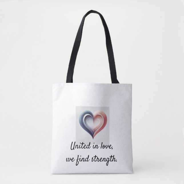 United in Love – Elegant Women’s Tank Top | Modern Tote Bag (Front)