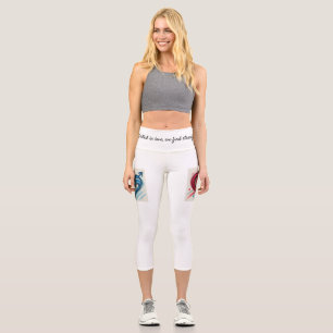 United in Love Waistband – Motivational Women’s Sh Capri Leggings