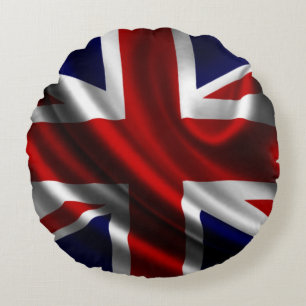 United Kindom Flag Round Pillow
