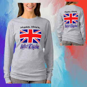 United Kingdom and British Flag Personalized T-Shirt