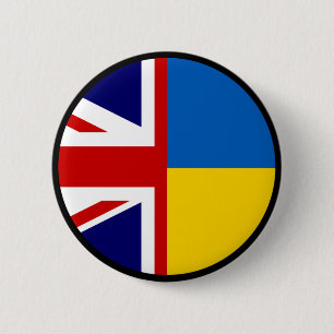 United Kingdom and Ukraine 2 Inch Round Button