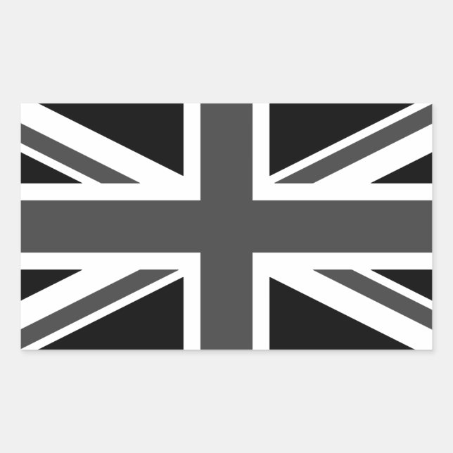 United Kingdom: Black Union Jack Sticker (Front)