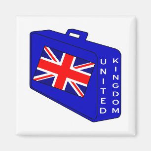 United Kingdom Blue Luggage Magnet