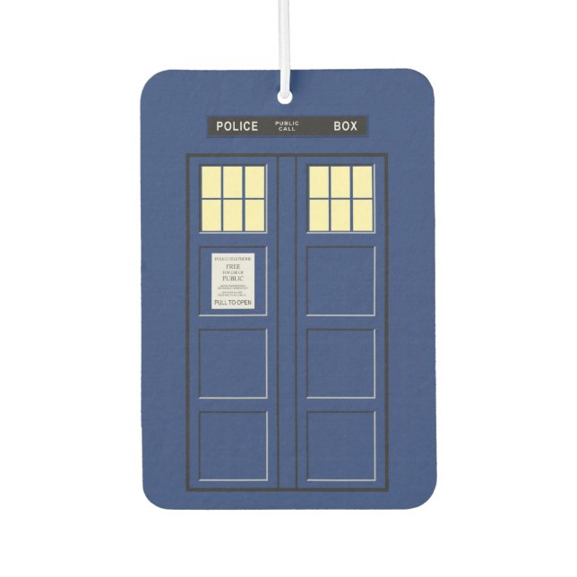 United Kingdom - Blue Police Public Call Box 1 Air Freshener (Front)