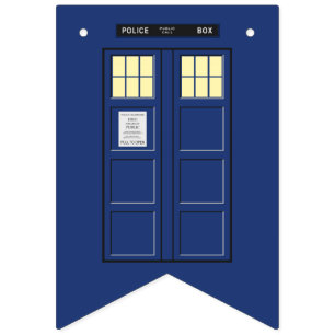 United Kingdom - Blue Police Public Call Box 1 Bunting Flags