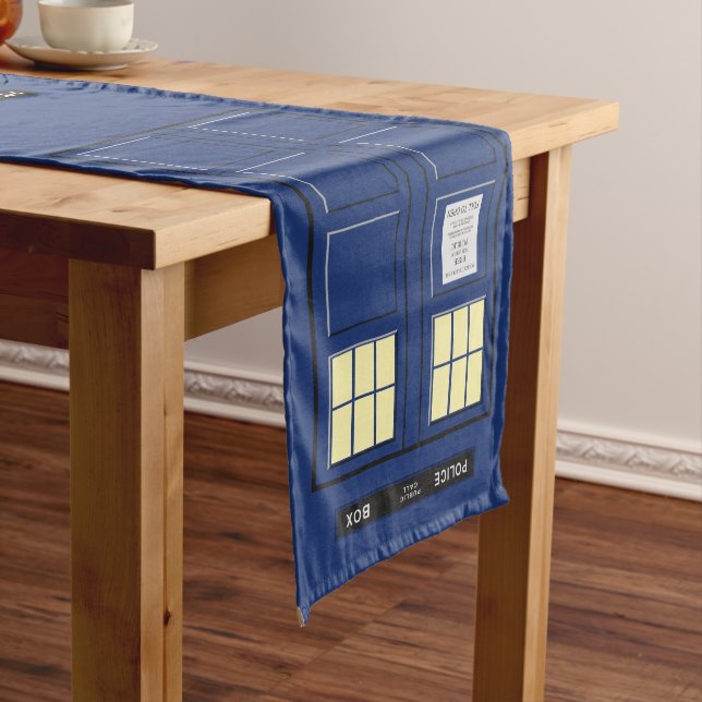 United Kingdom - Blue Police Public Call Box 1 Medium Table Runner (In Situ)