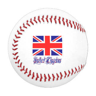 United Kingdom British Flag Black Personalization Baseball
