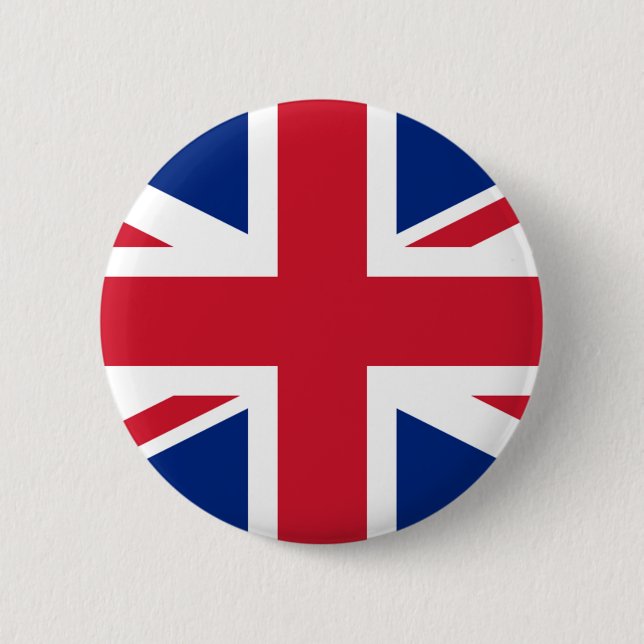 United Kingdom (British Flag) (Union Jack) (UK) GB 2 Inch Round Button (Front)