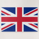 United Kingdom (British Flag) (Union Jack) (UK) GB Jigsaw Puzzle<br><div class="desc">This design features the national flag of the United Kingdom, which is also known as the Union Jack. The flag is also known as the Royal Union Flag in Canada. It dates back to the early 17th century, when James I had inherited the English and Irish thrones, which allowed him...</div>