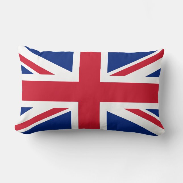 United Kingdom (British Flag) (Union Jack) (UK) GB Lumbar Pillow (Front)