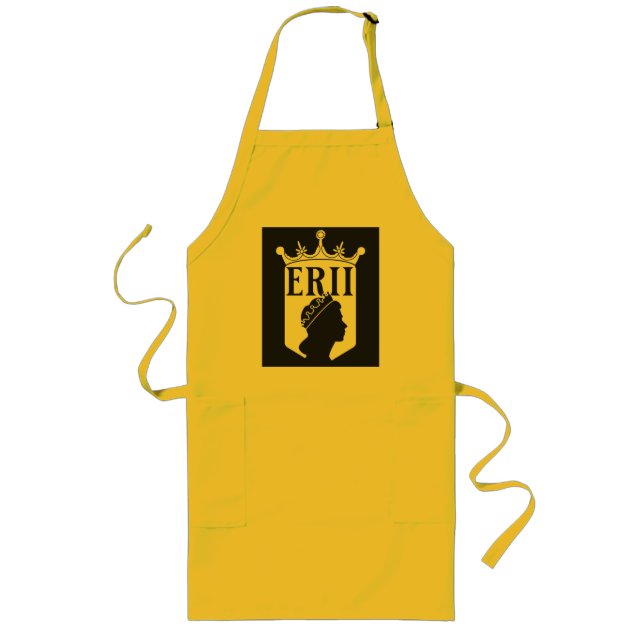 United Kingdom British Monarch Queen Crown E R II Long Apron (Front)