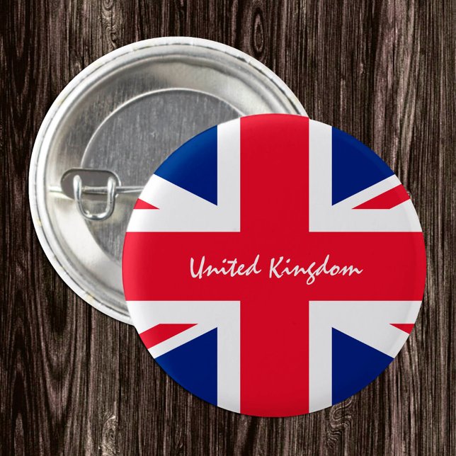 United Kingdom button, patriotic British Flag 1 Inch Round Button (Creator Uploaded)