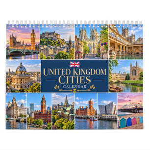 United Kingdom Cities Scenic Travel Calendar
