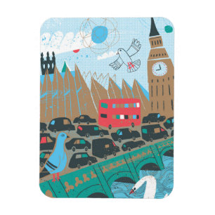 United Kingdom City Scene Magnet
