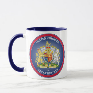 United Kingdom Coat of Arms Circle Shape  Mug