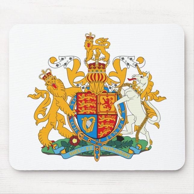 United Kingdom Coat of Arms Mousepad (Front)