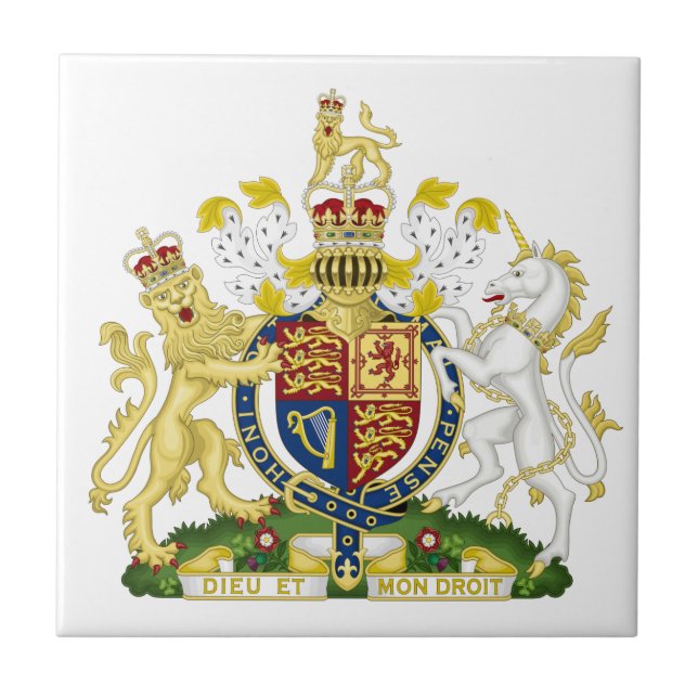 United Kingdom Coat of Arms Tile (Front)