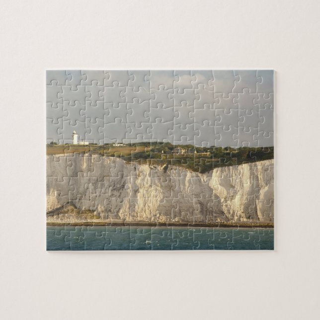 United Kingdom, Dover. The famous white cliffs Jigsaw Puzzle (Horizontal)